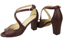 Dámská obuv Sandály Maroon Natural Leather 186 ElitaBut