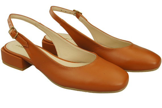 Dámská obuv Červené sandály na plochém podpatku Přírodní kůže 206 ElitaBut