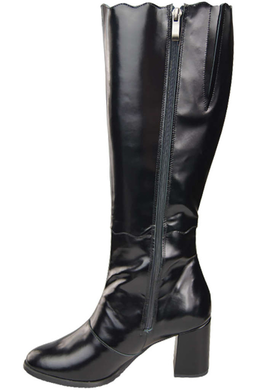 Dámské boty Black Shiny Classic Natural leather 176 ElitaBut