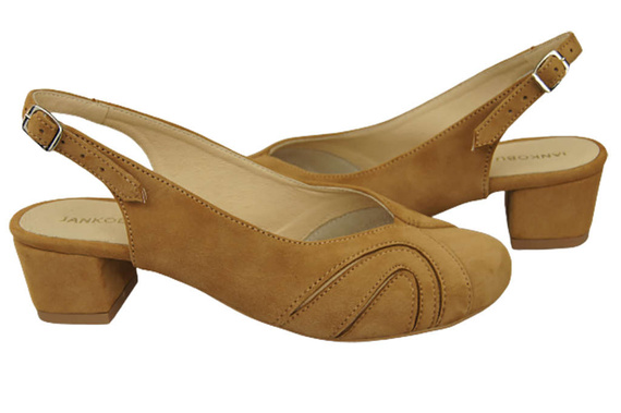 Dámská obuv Přírodní semišové sandály Červená 842 Z ElitaBut