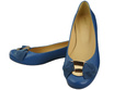 Dámské baleríny Natural Leather Blue 894 ElitaBut