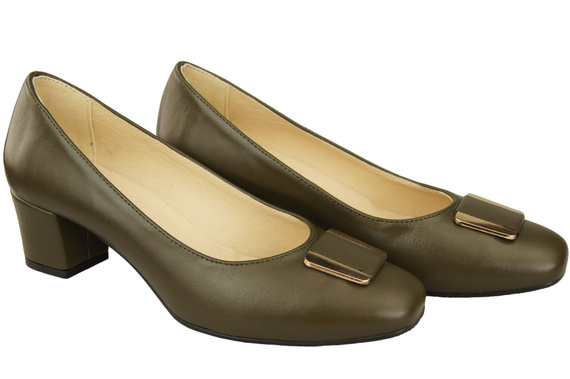 Dámská obuv Natural leather 187 Olive leather ElitaBut