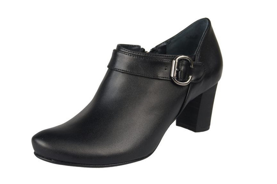 Obuv Dámské polobotky z přírodní kůže Černá 826 ElitaBut