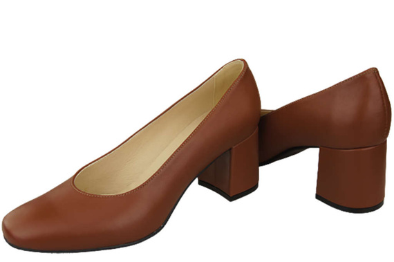 Dámská obuv Dámské lodičky Přírodní kůže 171 Hnědá ElitaBut