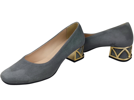 Pohodlné dámské boty Ash lodičky s ozdobným podpatkem Přírodní semišová kůže 219 Od ElitaBut