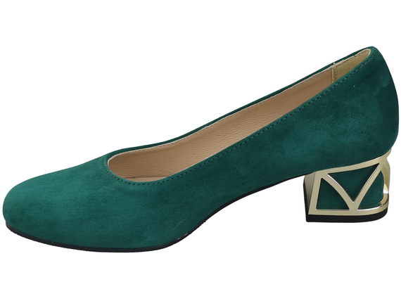 Pohodlné dámské boty Malachit lodičky s ozdobným podpatkem Přírodní semišová kůže 219 Od ElitaBut