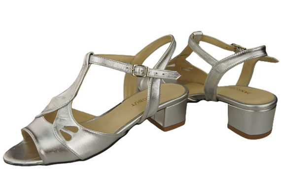 Dámská obuv Stříbrné sandály Přírodní kůže 169 ElitaBut
