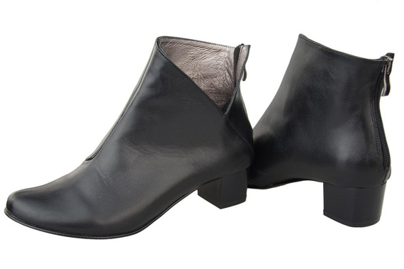 Dámská obuv Přírodní kožené boty Black 987 ElitaBut