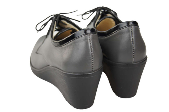 Obuv Dámské vysoké podpatky z přírodní kůže Graphite 181 ElitaBut