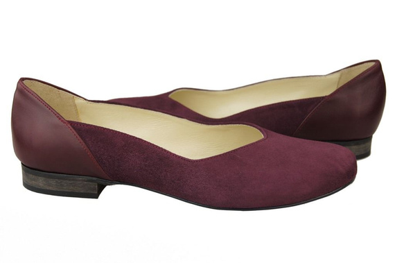 Dámské baletní boty Natural Leather Maroon 984 ElitaBut