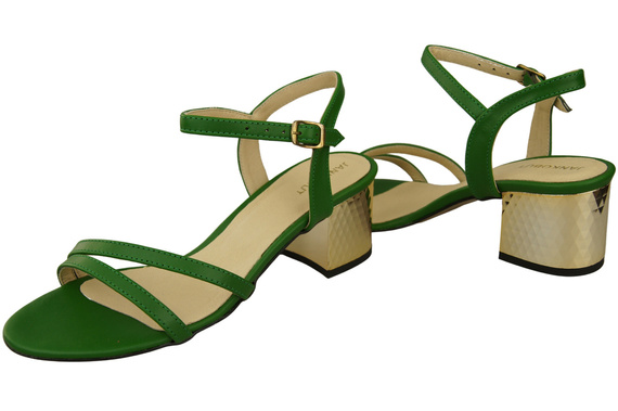 Dámská obuv Zelená přírodní kůže 197 Smyslně odhalující sandály ElitaBut