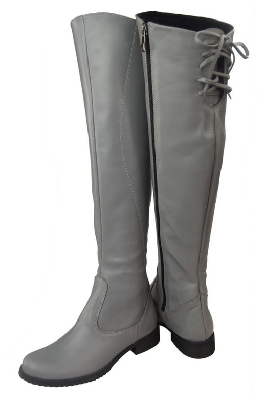 Dámské boty Ash white Musketeers svršky nad kolena Natural leather 121 ElitaBut