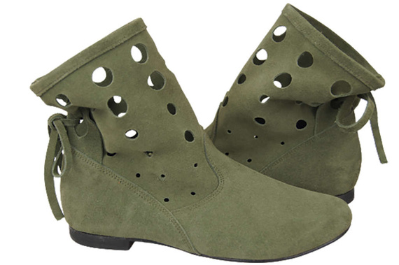 Obuv Dámské kozačky z přírodní kůže Butelkowa Green 160 ElitaBut