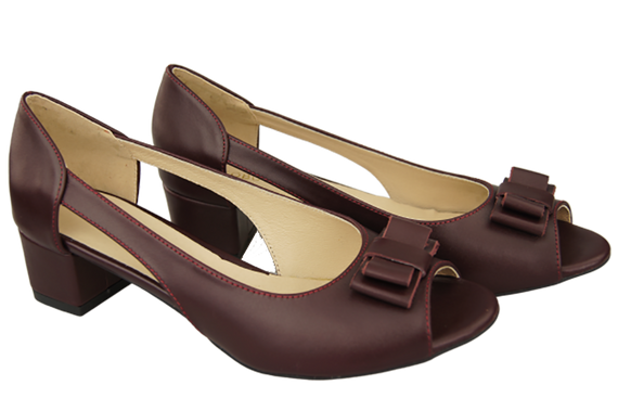 Dámská obuv Sandály Maroon Natural Leather 145 ElitaBut