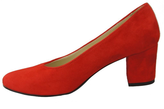 Dámská obuv Červené lodičky z přírodní kůže a semiše 125 ElitaBut