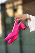 Dámská obuv Neon Pink Stiletto Sandály Natural Leather 217 ElitaBut