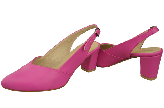 Dámská obuv Fuchsia Stiletto Sandály z přírodní kůže 217 ElitaBut