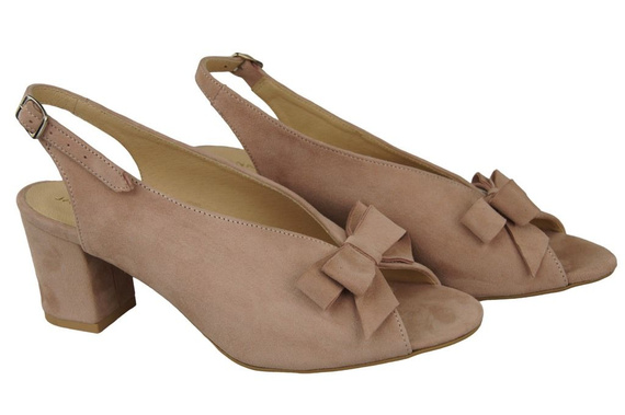 Dámská obuv Sandály Pink Powder natural leather Suede 148 ElitaBut