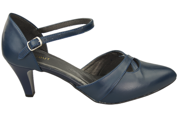 Dámská obuv Navy Blue Sandals Natural Leather 151 ElitaBut