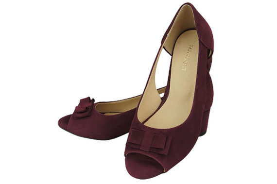 Dámské sandály Maroon Natural Suede Leather 145 Z ElitaBut