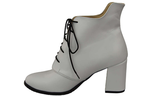 Obuv Dámské šněrovací boty White Jaro/Podzim přírodní kůže 174 L ElitaBut