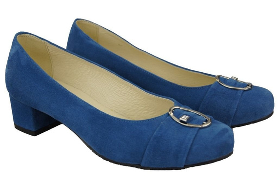 Dámská obuv Blue Suede Natural Leather pumps 135 ElitaBut