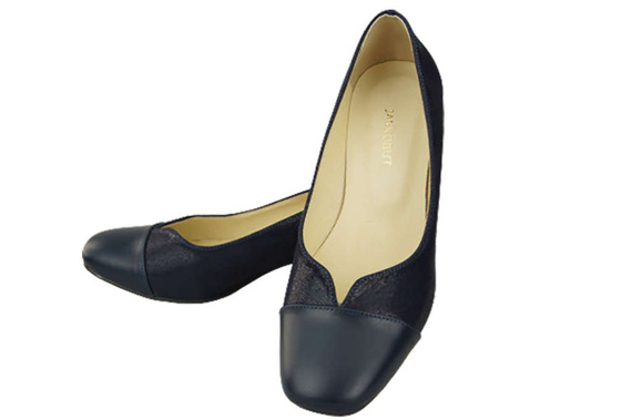 Dámská obuv Přírodní kožené lodičky 164 Navy blue ElitaBut