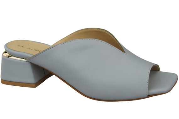 Dámské žabky na podpatku Bright Blue Natural Leather 210 ElitaBut