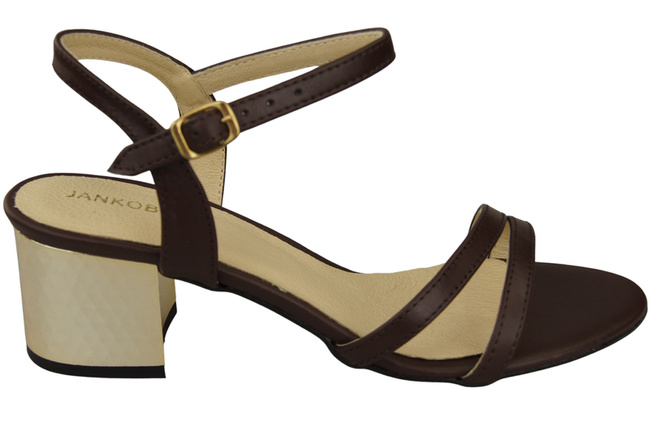 Dámská obuv Chocolate Natural Leather 197 Smyslně odhalující sandály na nohy ElitaBut