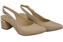 Dámské sandály Cappuccino Bright Natural Leather 196 ElitaBut