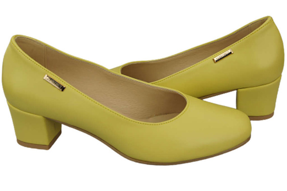 Dámská obuv Natural Leather 172 Lemon pumps ElitaBut