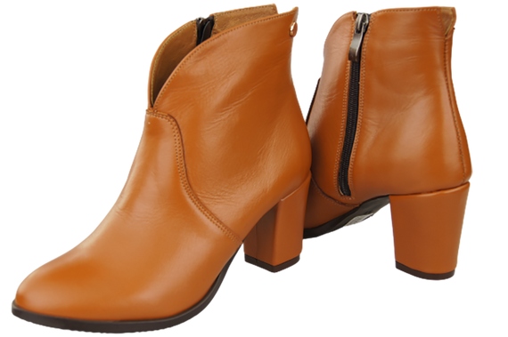 Dámské kozačky červené Jaro/podzim přírodní kůže 152 L ElitaBut