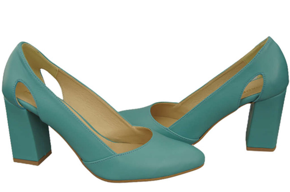 Dámská obuv Tyrkysové lodičky Přírodní kůže 184 ElitaBut