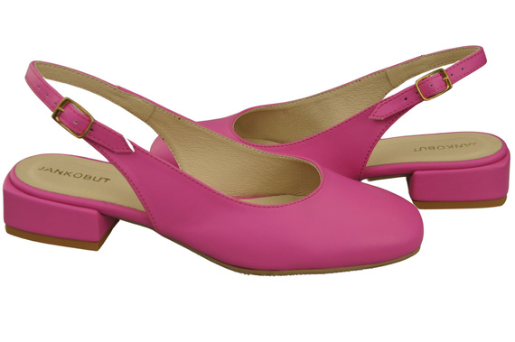 Dámská obuv Sandály Fuchsie Plochý podpatek Přírodní kůže 206 ElitaBut