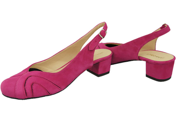 Dámská obuv Přírodní kůže Semišové sandály Fialová 842 Z ElitaBut