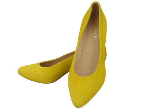 Dámské boty Lemon pumps Přírodní semišová kůže Ozdobný podpatek 158 S ElitaBut