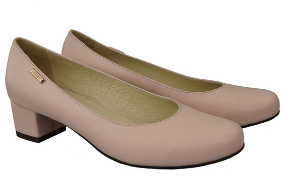 Dámské lodičky z přírodní kůže 116 Powder Pink ElitaBut