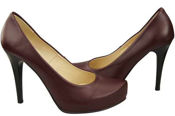 Dámská obuv Maroon Stiletto pumps Přírodní kůže 205 ElitaBut