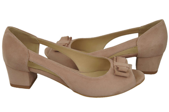 Dámské sandály Powder Pink Suede Natural Leather 145 Z ElitaBut