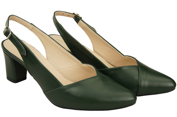 Dámská obuv Emerald Green Stiletto Sandály Natural Leather 217 ElitaBut