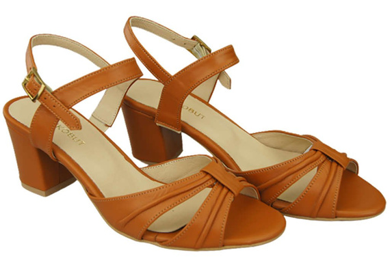 Dámská obuv Červené sandály Přírodní kůže 168 ElitaBut