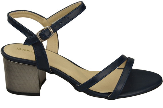 Dámská obuv Navy Blue Natural Leather 197 Smyslně odhalující sandály ElitaBut