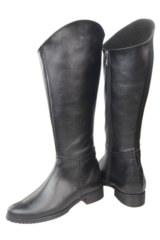 Obuv Dámské kozačky Přírodní kůže124 Černá ElitaBut