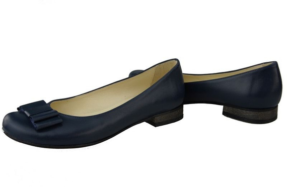 Dámské baleríny Přírodní kůže Námořnická modrá 702 ElitaBut