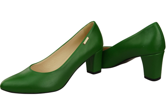 Klasická hladká dámská obuv Obuv v zelené přírodní kůži 213 ElitaBut