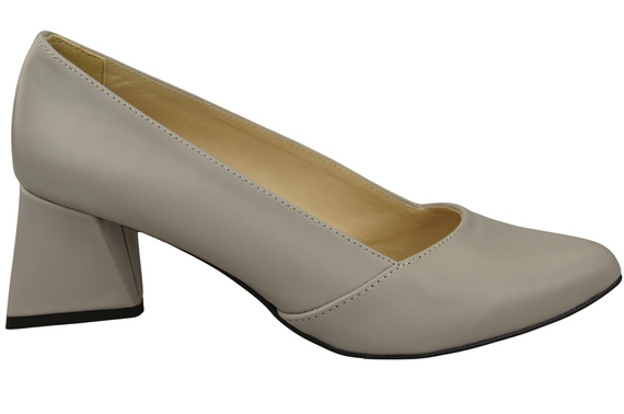 Dámské Lodičky Světlý popel Pravá Kůže Špičatá Špička Podpatek ElitaBut 221