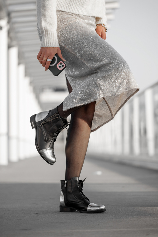 Obuv Dámské kozačky Jaro/Léto přírodní kůže Black Gold 820 L ElitaBut