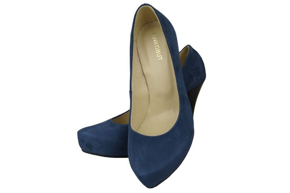 Dámská obuv Navy Blue Suede Leather 644 ElitaBut