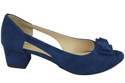 Dámská obuv Navy Blue Suede Leather Sandals 145 Z ElitaBut