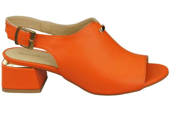 Dámská obuv Sandály Orange gold buckle Natural leather 198 ElitaBut